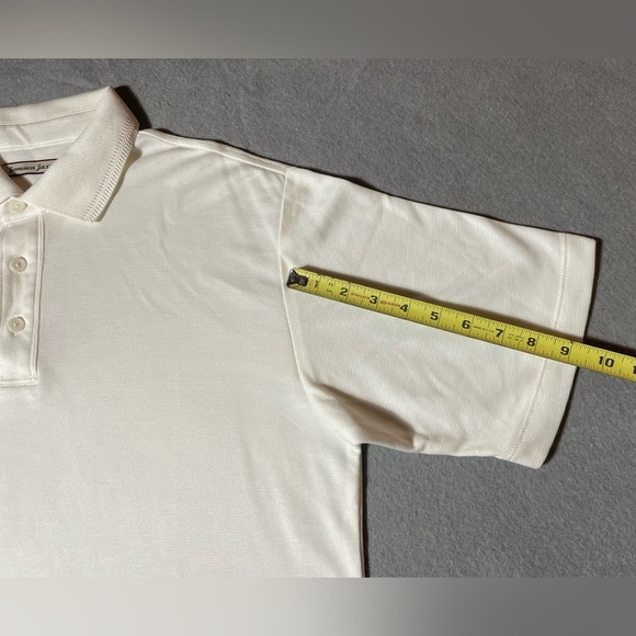 Jamaica Jaxx Men’s Polo Shirt White Size Medium Modal Blend Short Sleeve - Picture 5 of 6